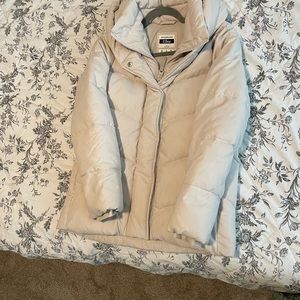 Abercrombie & Fitch puffer jacket in cream size S
